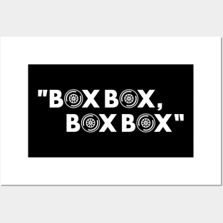 Box Box Box Box White F1 Design Posters and Art